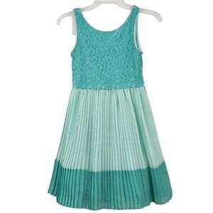 Mackenzie Girls Seafoam Green Dress Size 12 Sleeveless Spring Summer Dress